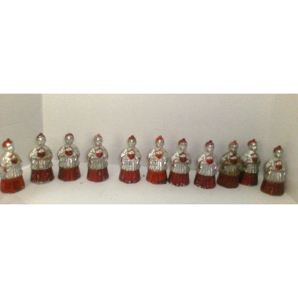 Irwin  1950's  Metallic Plastic Christmas choir boy ornament  11 Ornaments